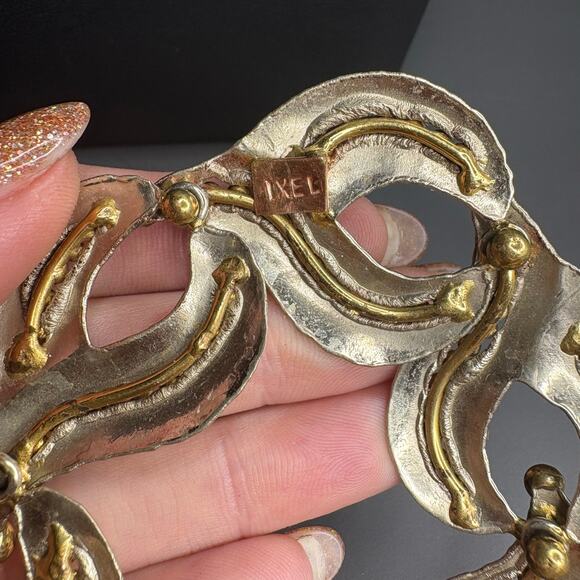 IXEL Handmade Brutalist Necklace Silver and Gold Necklace Made In Mexico Choker - Picture 3 of 5